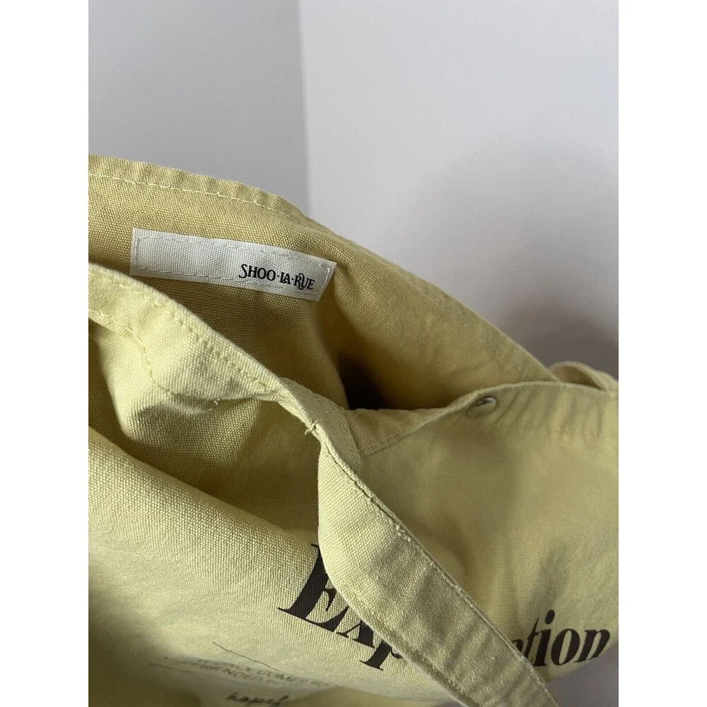 Shoo La Rue Canvas Tote Bag Explore Beige Tan 14.5